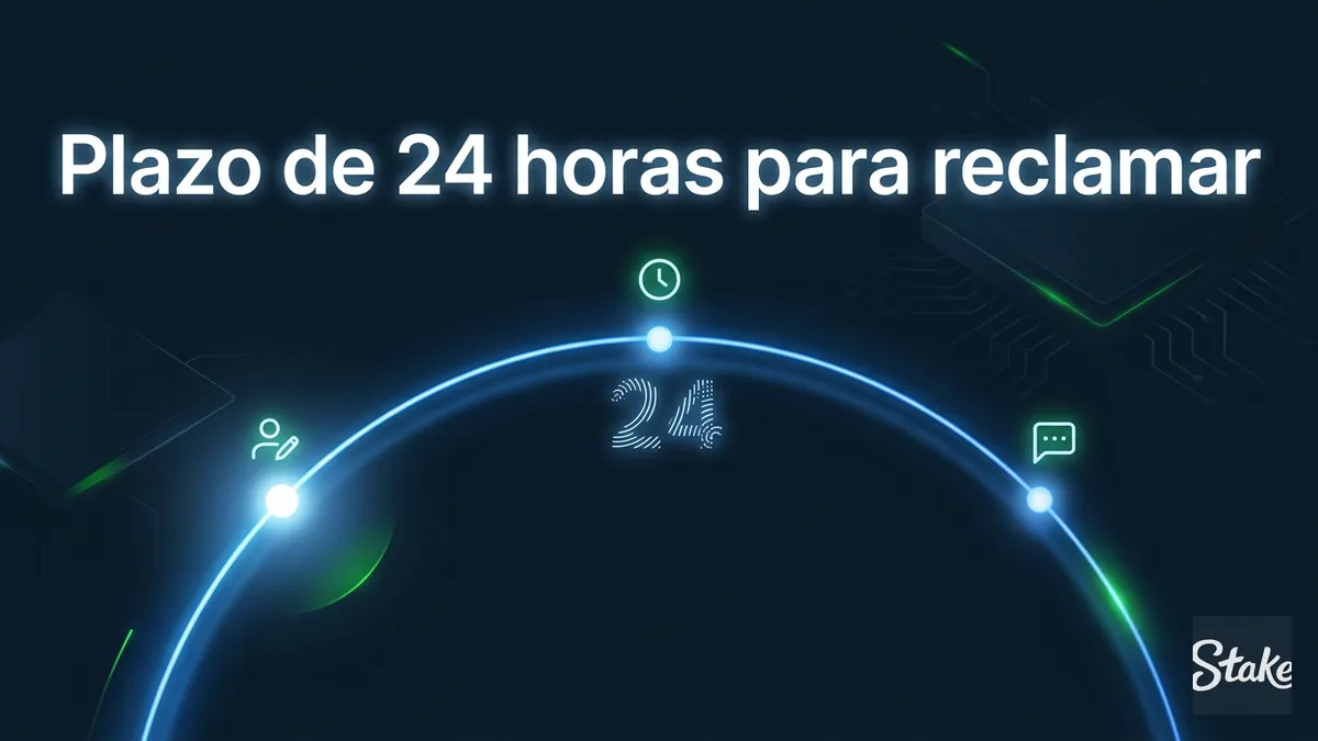 Línea de tiempo del plazo de 24 horas para activar el código de referido y el Rakeback en Stake Chile