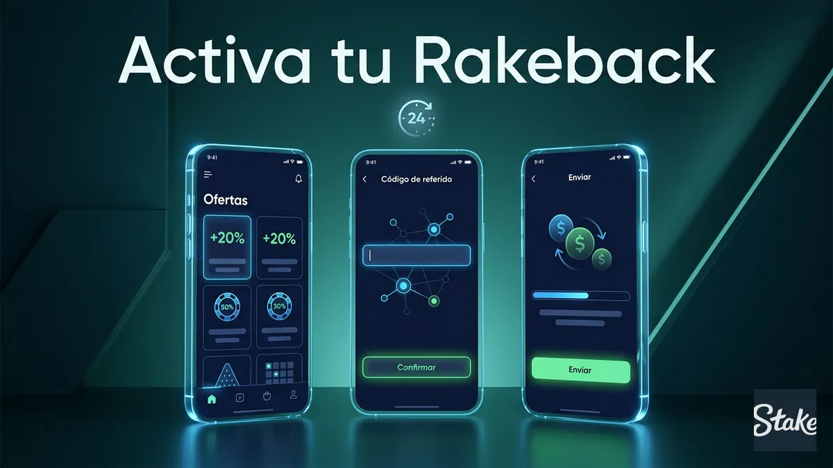 Cómo activar el Rakeback en Stake Chile: código de referido dentro de 24 horas