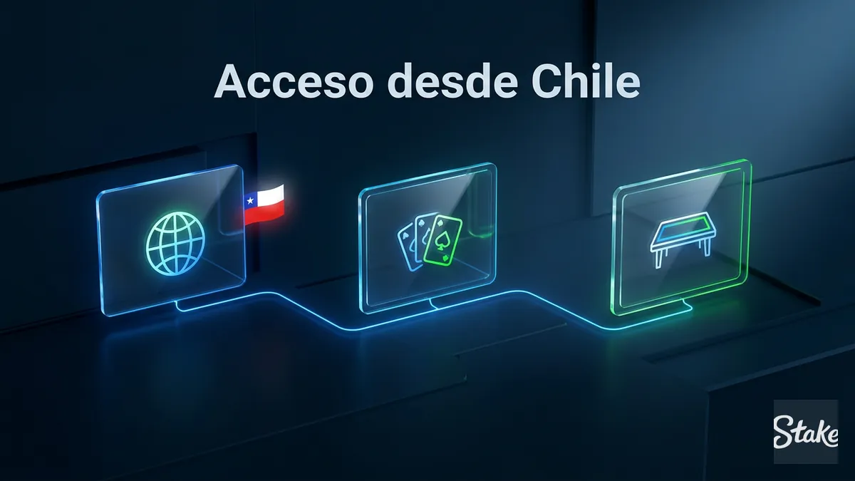 Pasos para entrar a una mesa de póker en Stake desde Chile