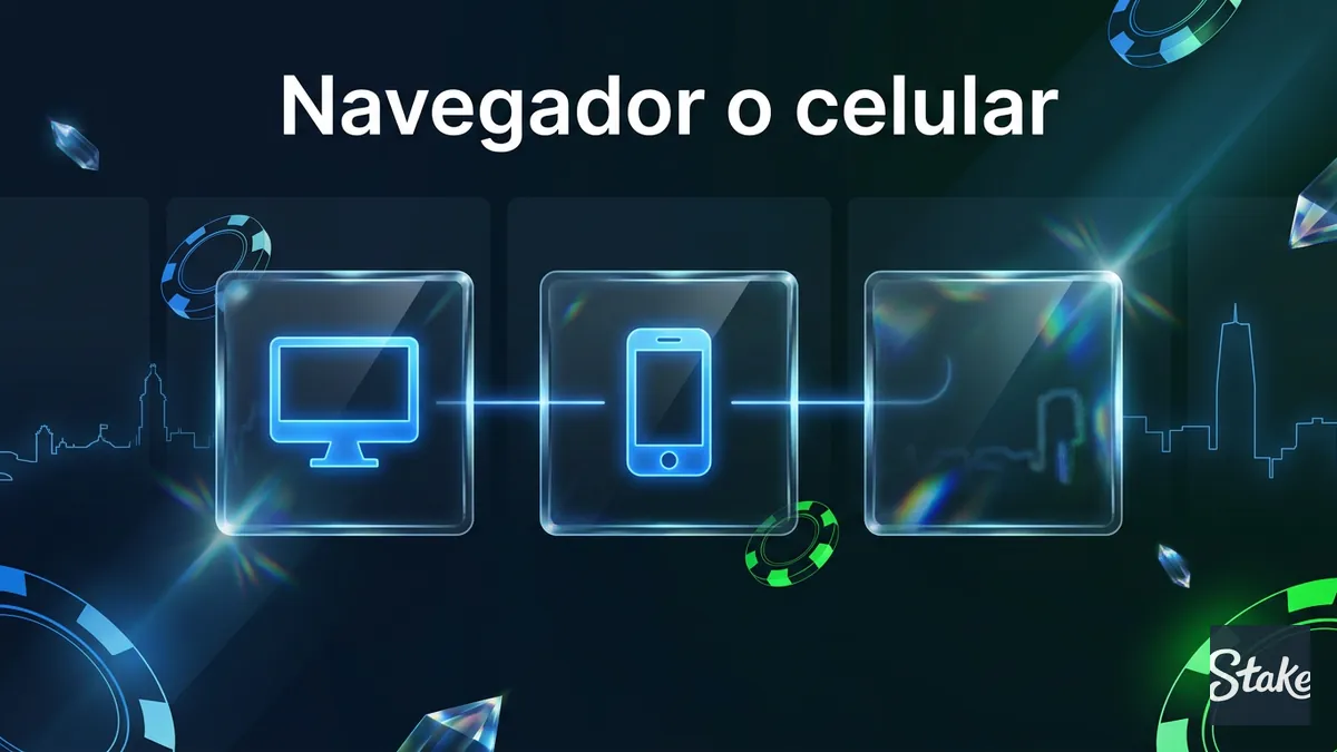 Comparación visual entre registrarse en Stake desde el computador o desde el celular en Chile
