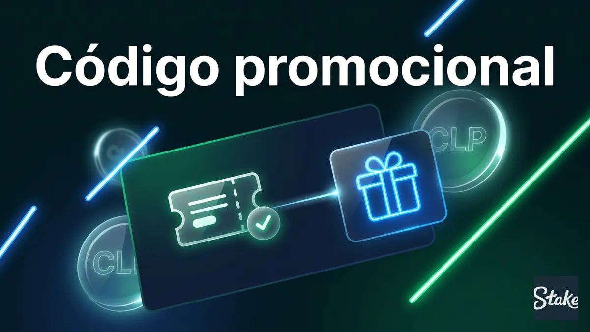 Ilustración de dónde ingresar el código promocional o de referido en Stake para usuarios de Chile